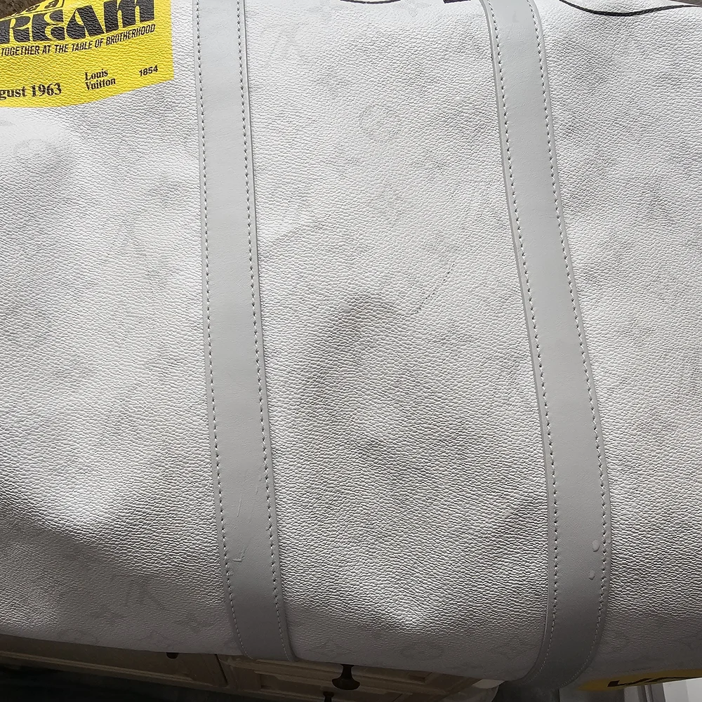 Louis Vuitton White Graphic Duffel Bag